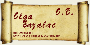 Olga Bažalac vizit kartica